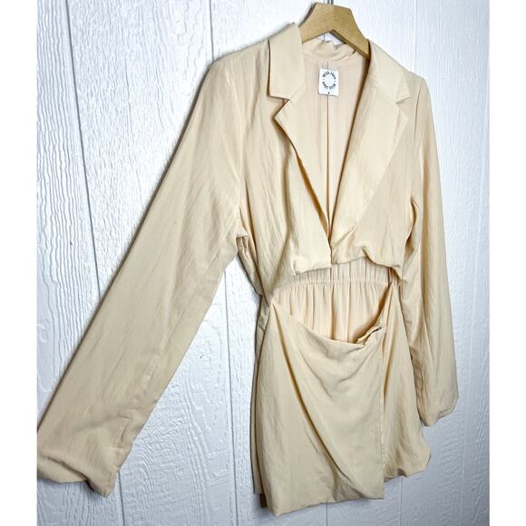 WITH JEAN Jackie Cut Out Dress in Buttercream Size M SEEN ON EUPHORIA - Picture 8 of 14